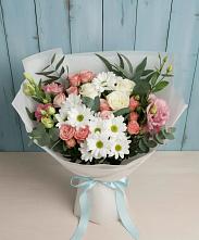 Букет цветов из:  Розы, Лизиантусы и Хризантемы #REPLACE_PRED# Октябрьском Республики Крым