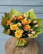 Букет цветов из:  Альстромерии и Розы #REPLACE_PRED# Октябрьском Республики Крым