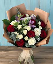 Букет цветов из:  Розы и Альстромерии #REPLACE_PRED# Октябрьском Республики Крым