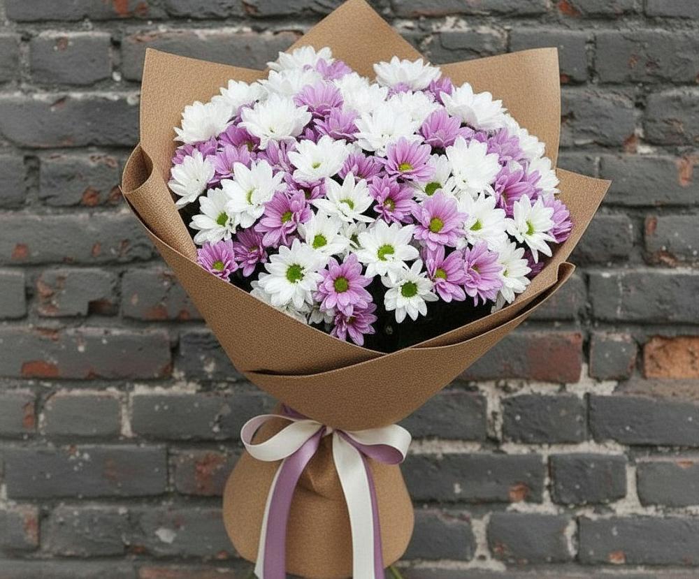 Букет цветов из: Хризантемы в Октябрьском Республики Крым