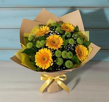 Букет цветов из:  Герберы и Хризантемы #REPLACE_PRED# Октябрьском Республики Крым