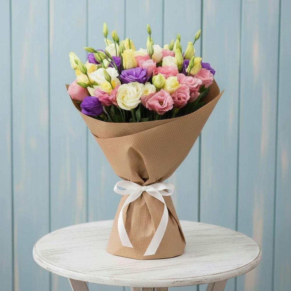 Букет цветов из: Лизиантусы в Октябрьском Республики Крым