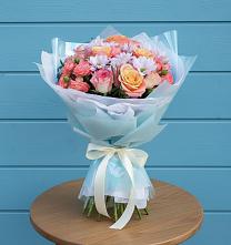 Букет цветов из:  Хризантемы и Розы #REPLACE_PRED# Октябрьском Республики Крым