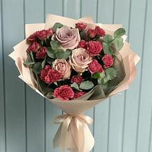 Букет цветов из:  Гвоздики и Розы #REPLACE_PRED# Октябрьском Республики Крым