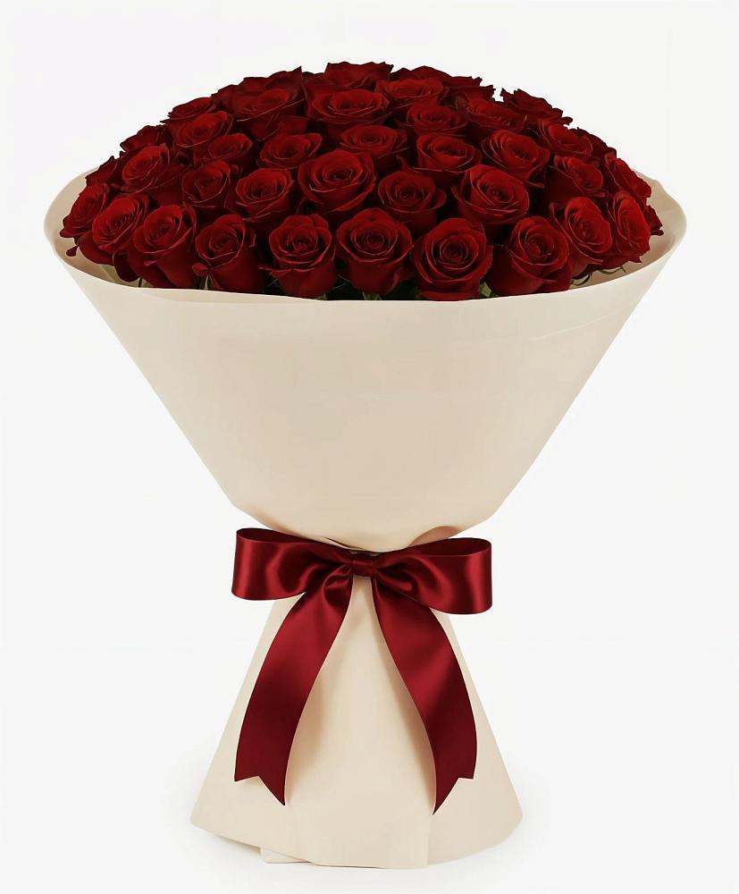 Букет 101 Бордовая роза Блэк Бакарра в Октябрьском Республики Крым