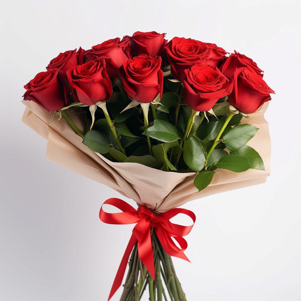 Букет 11 Красных роз Эдлесс Лав в Октябрьском Республики Крым