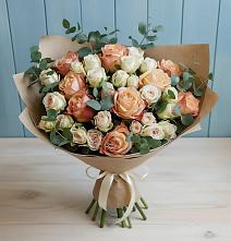 Букет цветов из:  Альстромерии и Розы #REPLACE_PRED# Октябрьском Республики Крым
